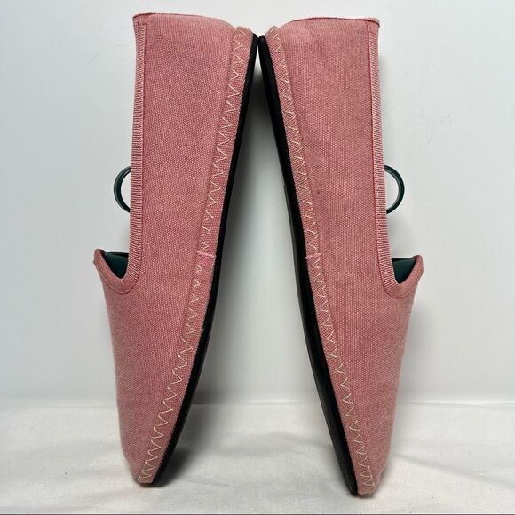 J Crew Venetian Canvas Pink Loafers Slip On 6.5 - Picture 6 of 9